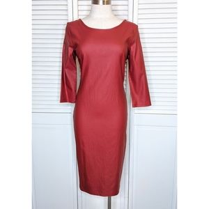 NWOT Red Leatherette Dress